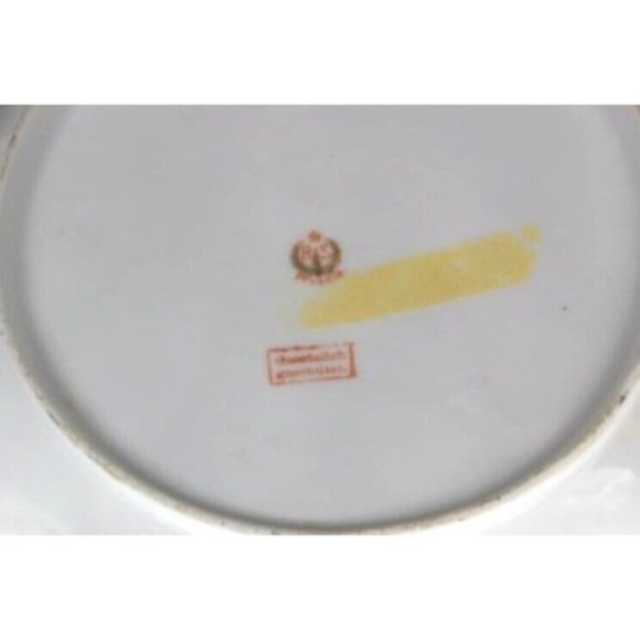 R S PRUSSIA Yellow Iris Gold Embossed Bowl - Picture 4 of 4